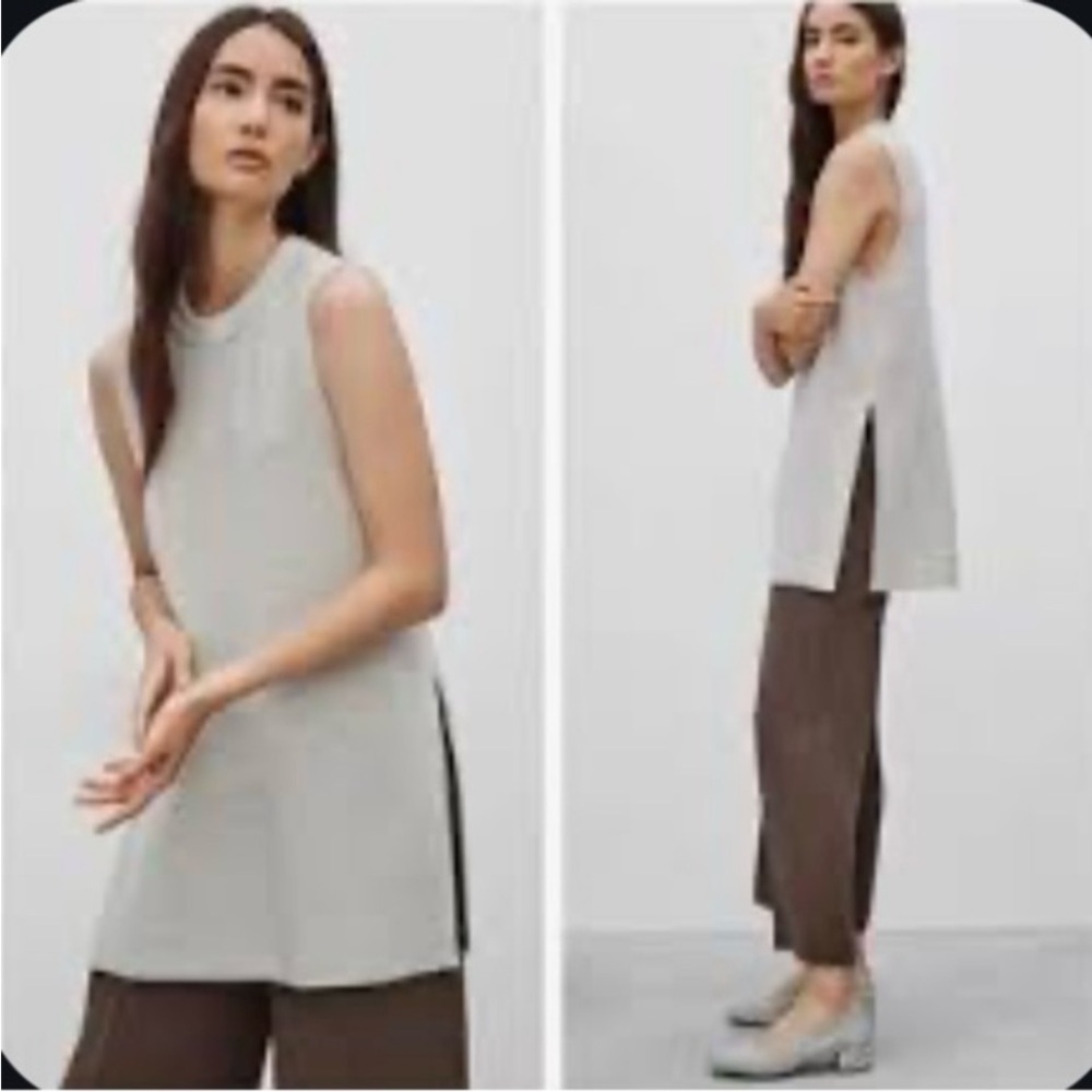 Wilfred Aritzia Palmier 100% Wool Sleeveless Tunic XS Quiet Luxury Chic Knitwear